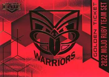 2022 NRL Elite - Golden Ticket #GT15 New Zealand Warriors Front